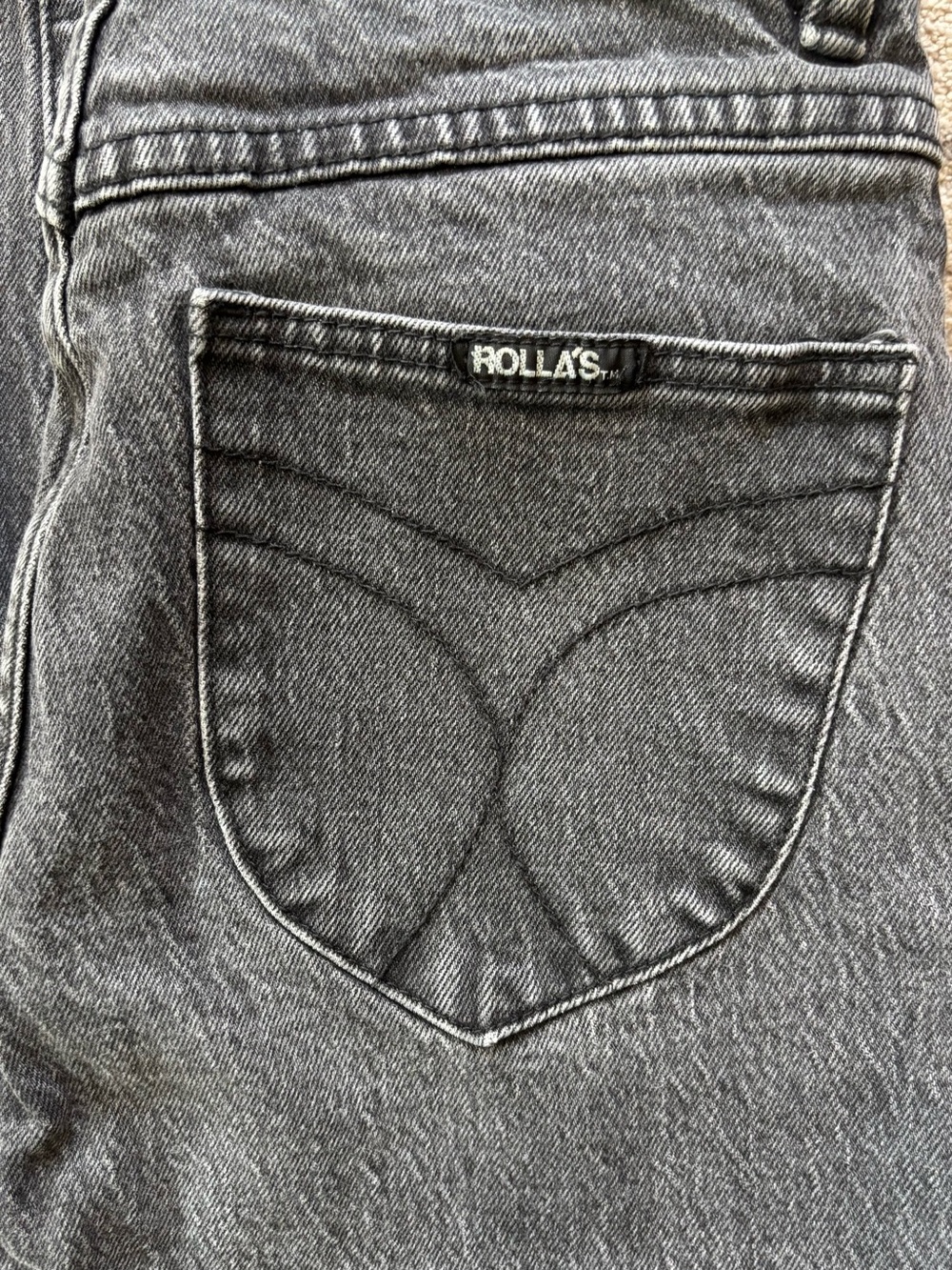 ROLLA'S Black Straight Leg Ripped Jeans - Picture 2 of 5